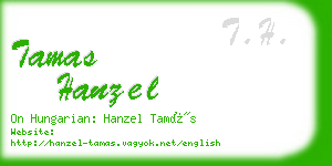 tamas hanzel business card